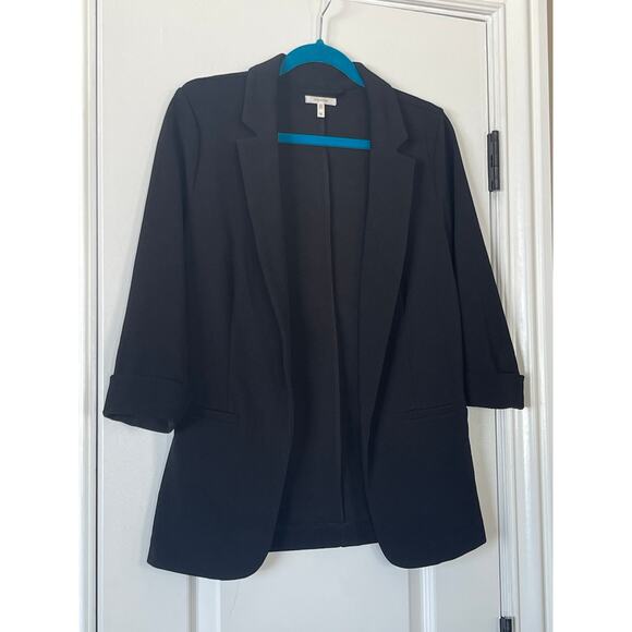 Women's Black Maurices Jacket Open Front Blazer Medium - Picture 2 of 6